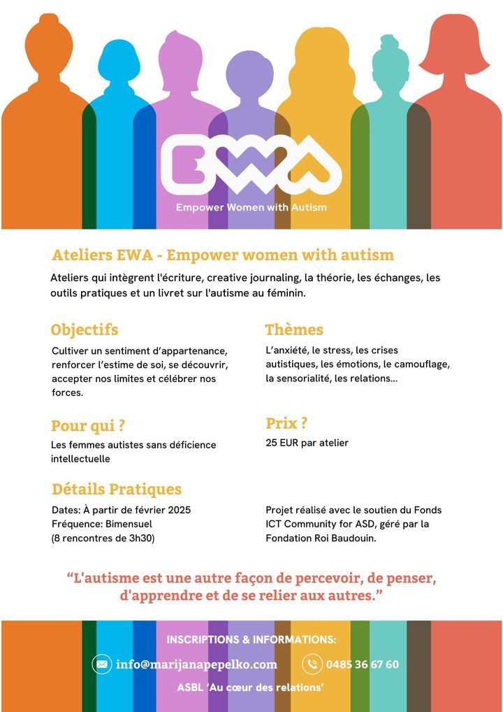 Atelier EWA (Empower women with autism) affiche