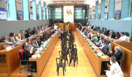 Journée autisme au parlement de Wallonie : la salle et les participants