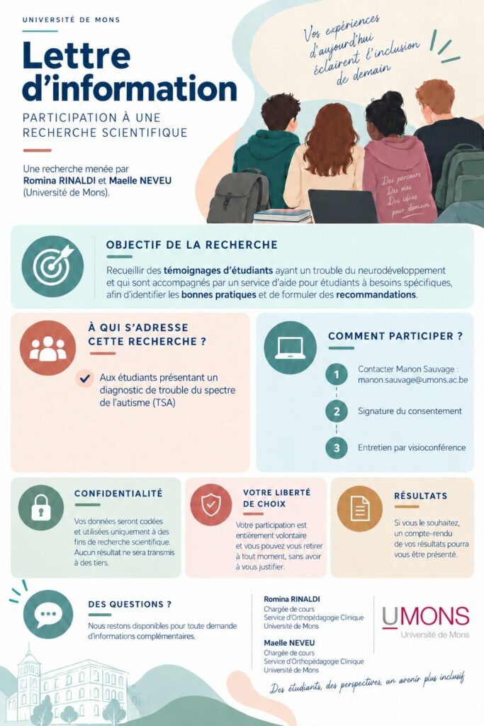recherche inclusion des étudiants tsa descriptif